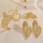 Ladies' bangle with artistic leaf design Fashion Glam-Fashion Glam