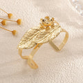 Ladies bangle with elaborate leaf design Fashion Glam-Fashion Glam