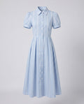 Ladies blouse dress with tailored design and elegant check pattern-Fashion Glam