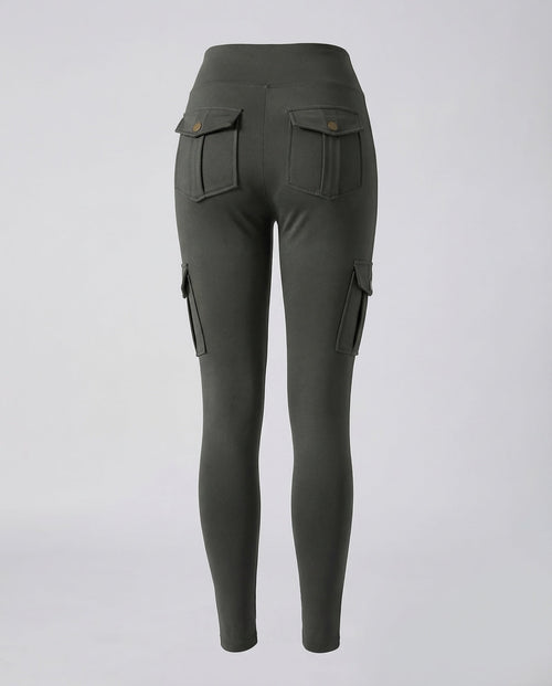 Ladies Cargo Leggings Pockets-Fashion Glam