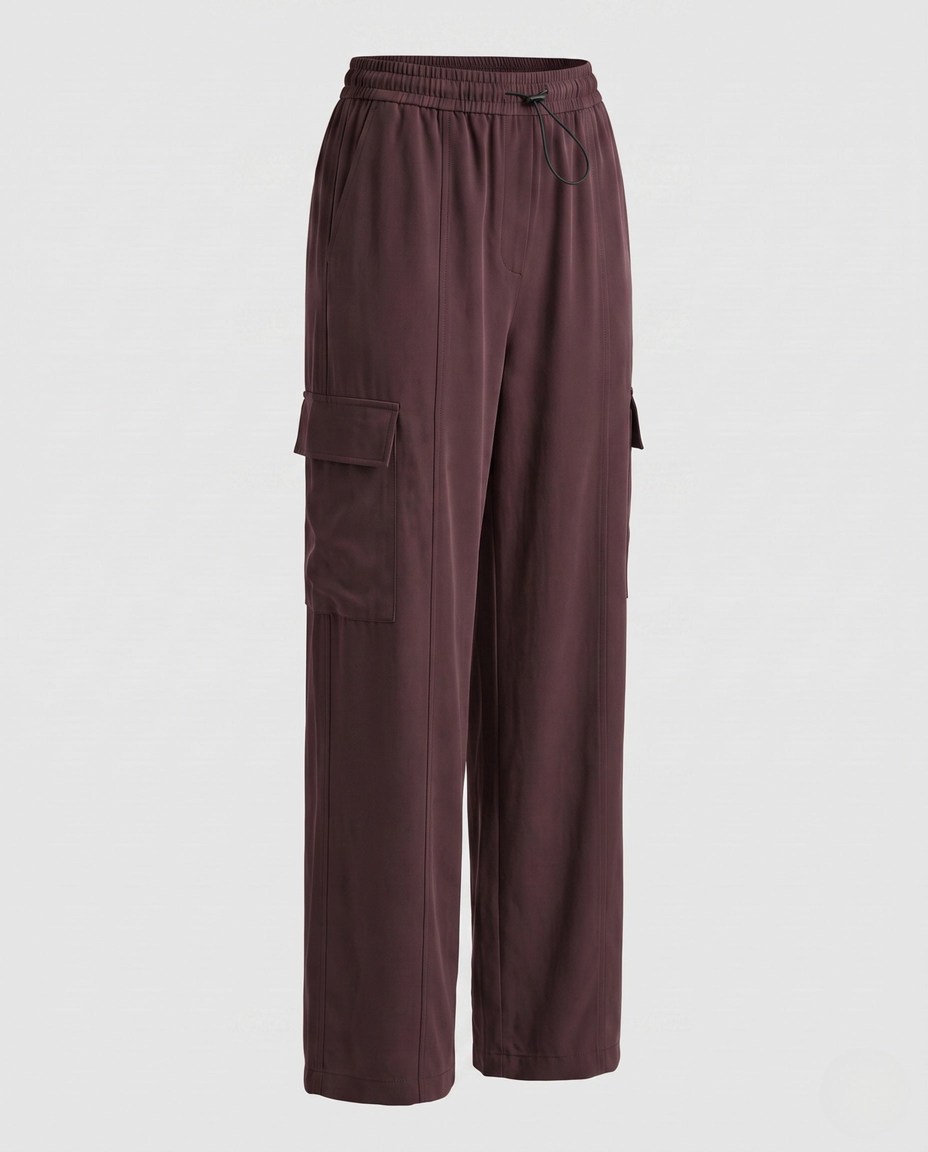 Ladies cargo pants with elastic waistband and practical pockets-Fashion Glam