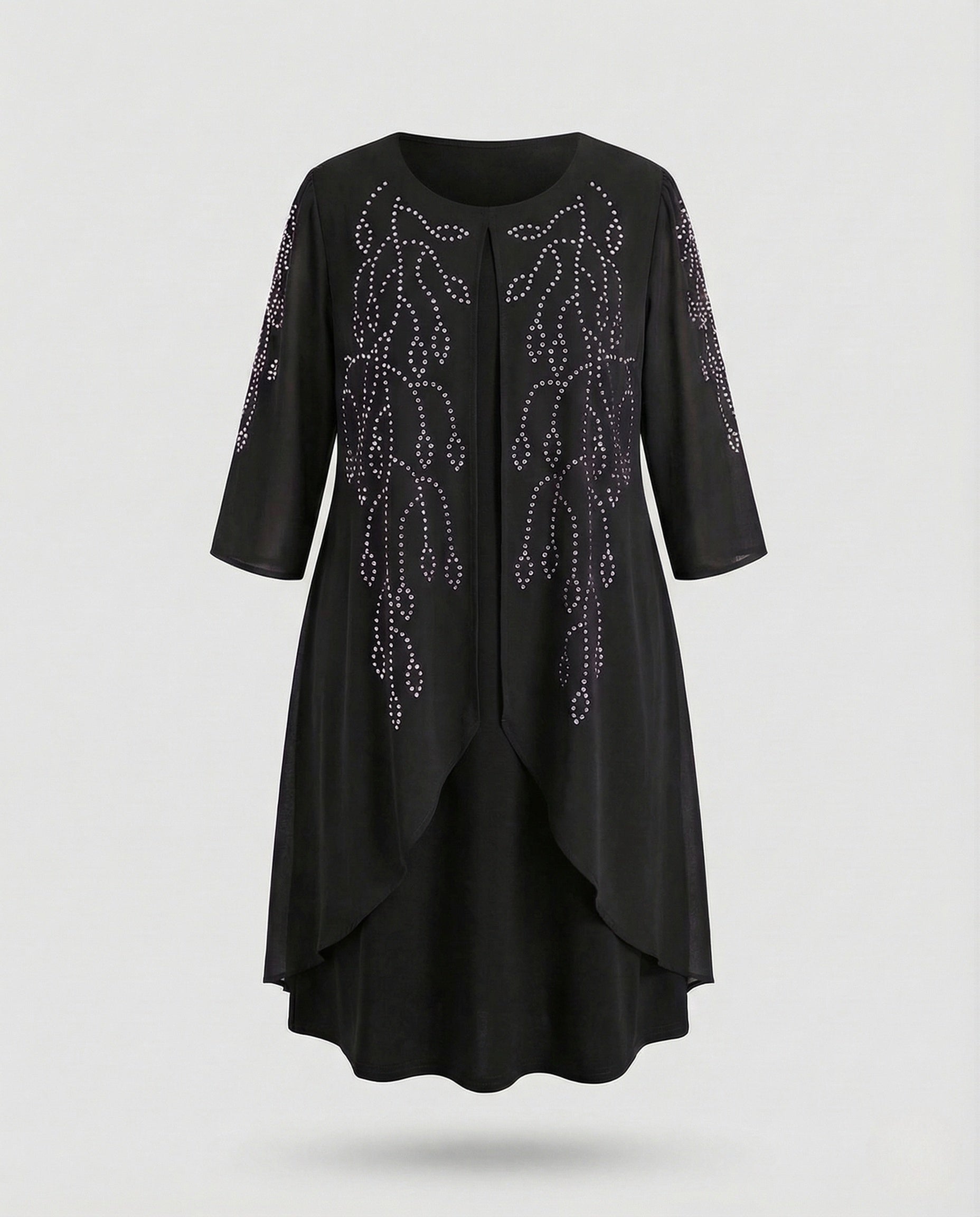 Ladies' Cocktail Dress Elegant with Rhinestones-Fashion Glam