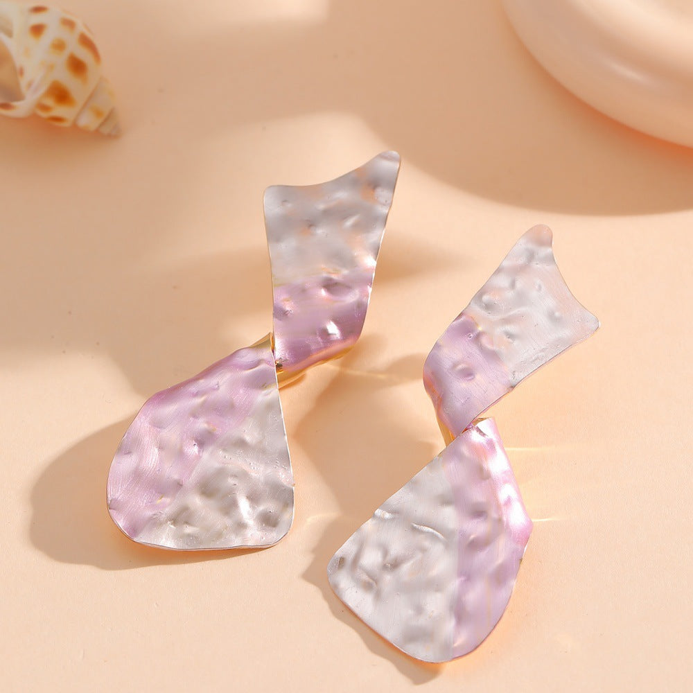 Ladies earrings in modern disc design Fashion Glam-Fashion Glam