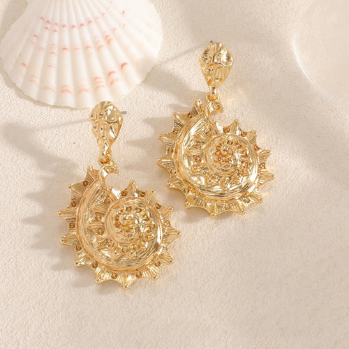 Ladies earrings in shell design Fashion Glam-Fashion Glam