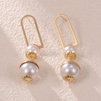 Ladies earrings with elegant pearl design Fashion Glam-Fashion Glam