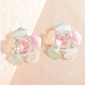 Ladies' flower earrings with intricate design and glossy accents Fashion Glam-Fashion Glam