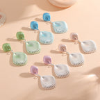 Ladies Hanging Earrings in Elegant Shell Design Fashion Glam-Fashion Glam