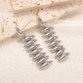 Ladies Hanging Earrings in Modern Spiral Design Fashion Glam-Fashion Glam
