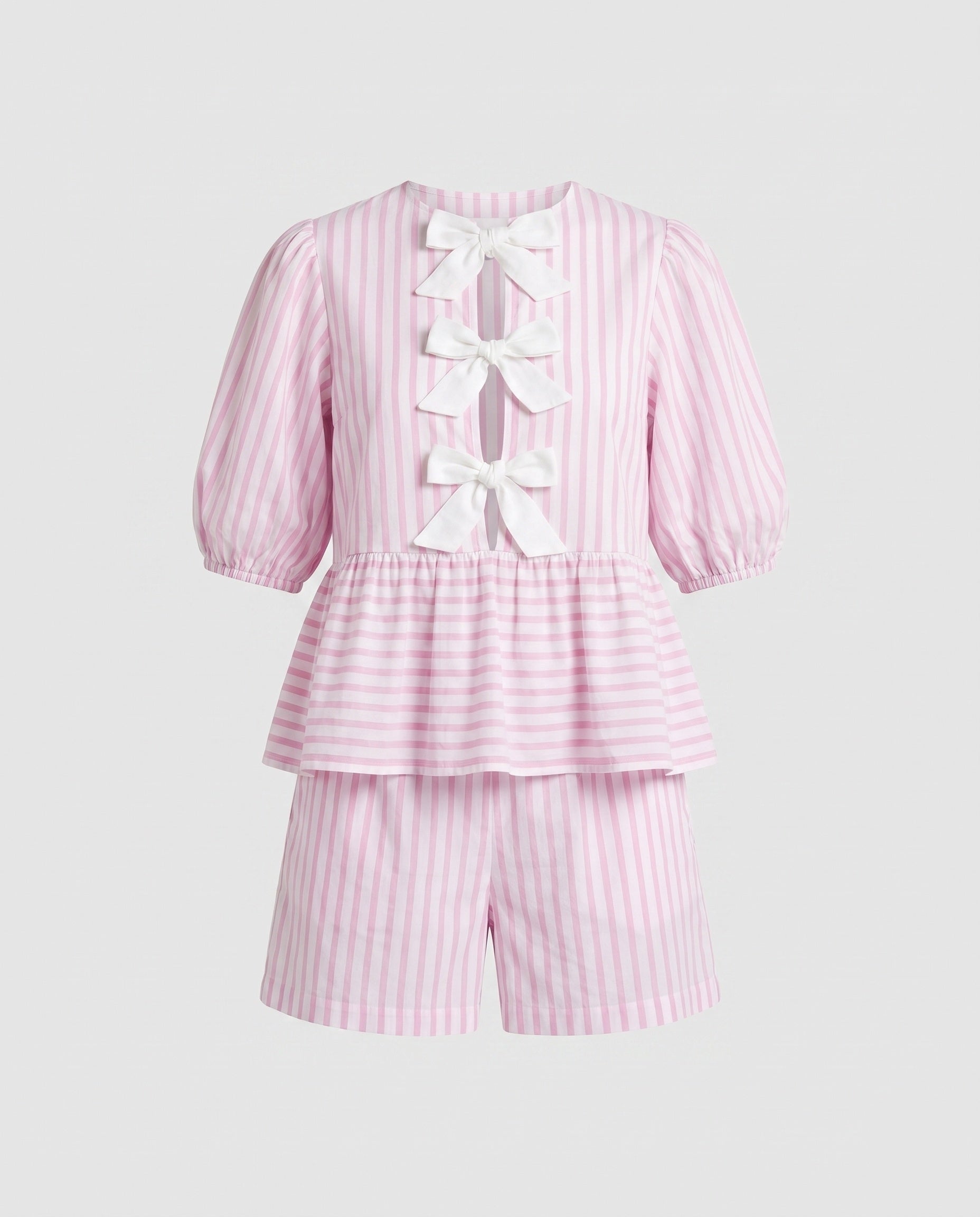 Ladies Lightweight Summer Outfit with Playful Ruffle Detail and Short Pants Fashion Glam-Fashion Glam