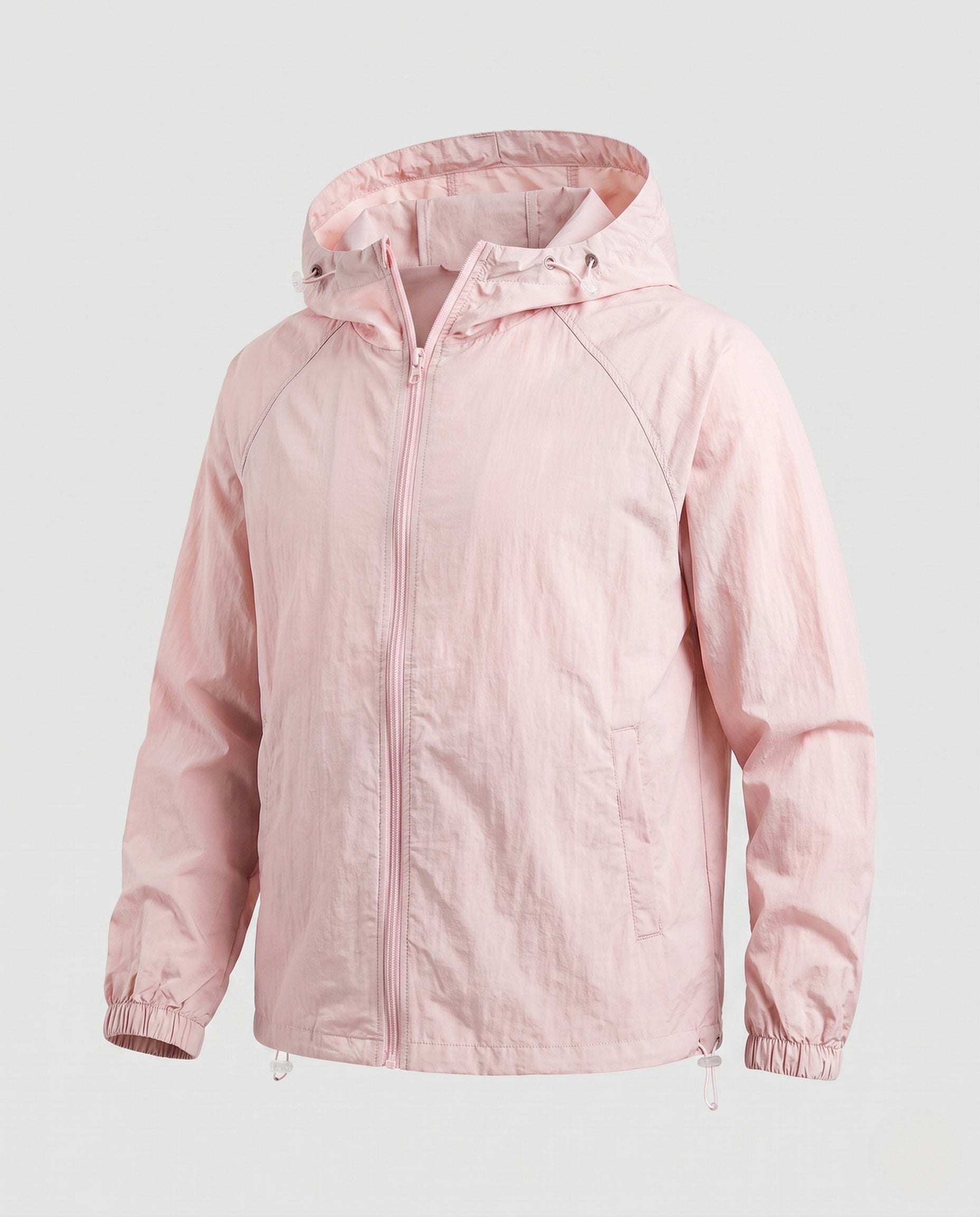 Ladies lightweight windbreaker with adjustable hood design Fashion Glam-Fashion Glam
