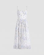 Ladies Maxi Dress with delicate ruffles and flowing fabric-Fashion Glam