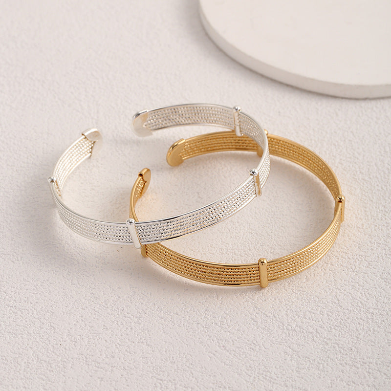 Ladies Open Bangle with Elegant Structure Design Fashion Glam-Fashion Glam