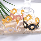 Ladies Open Cuff Bracelet with Crossed Design Fashion Glam-Fashion Glam