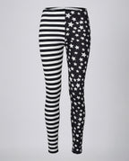 Ladies patterned leggings with star motif-Fashion Glam