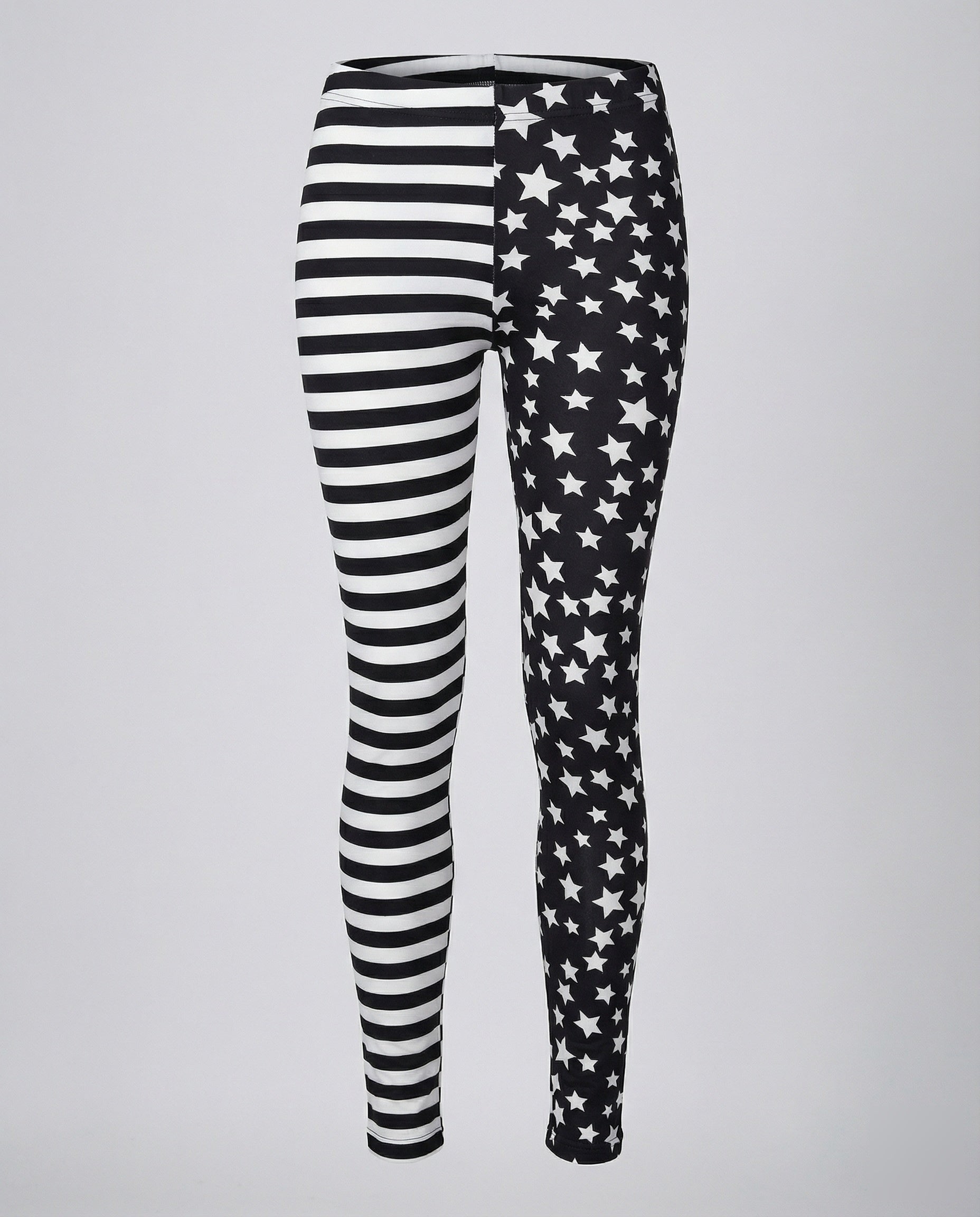 Ladies patterned leggings with star motif-Fashion Glam