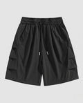 Ladies practical cargo shorts with elastic waistband-Fashion Glam