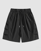 Ladies practical cargo shorts with elastic waistband-Fashion Glam