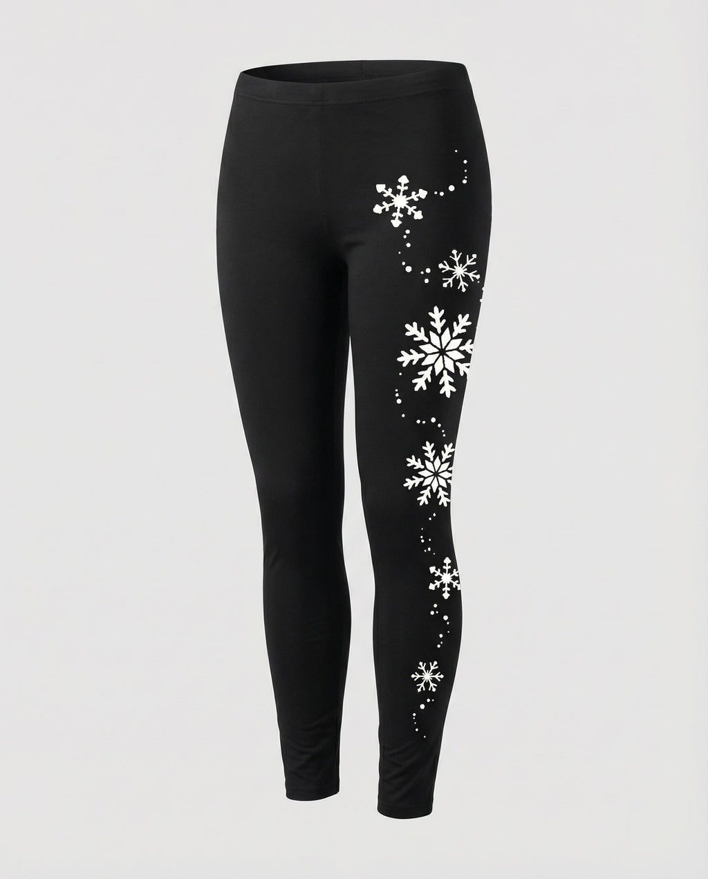 Ladies Thermal Leggings with Snowflake Print-Fashion Glam