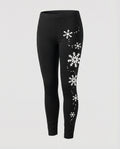 Ladies Thermal Leggings with Snowflake Print-Fashion Glam