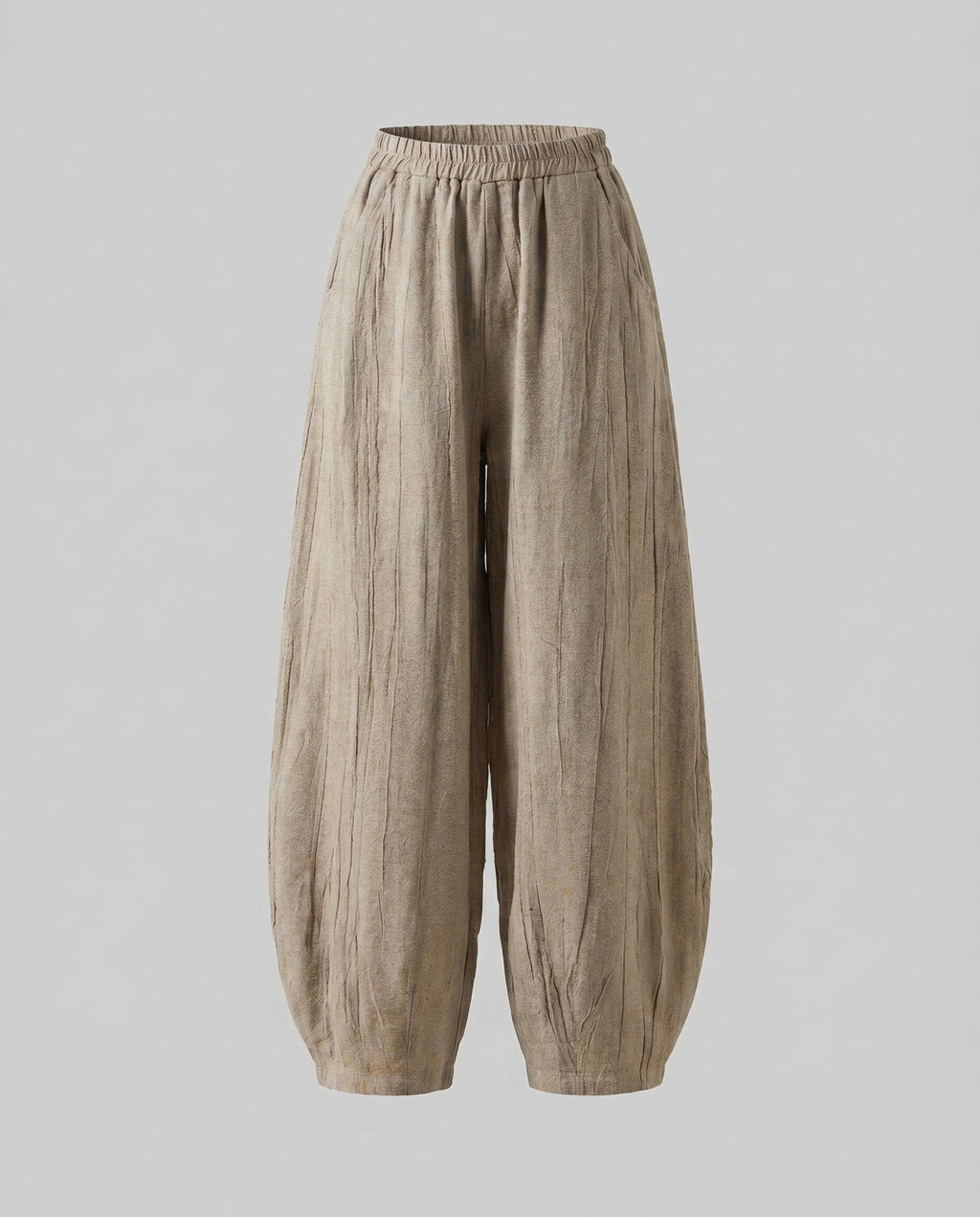 Ladies wide Palazzo pants with elegant striped pattern and high waistband-Fashion Glam