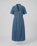 Leisure dress women denim midi dress-Fashion Glam