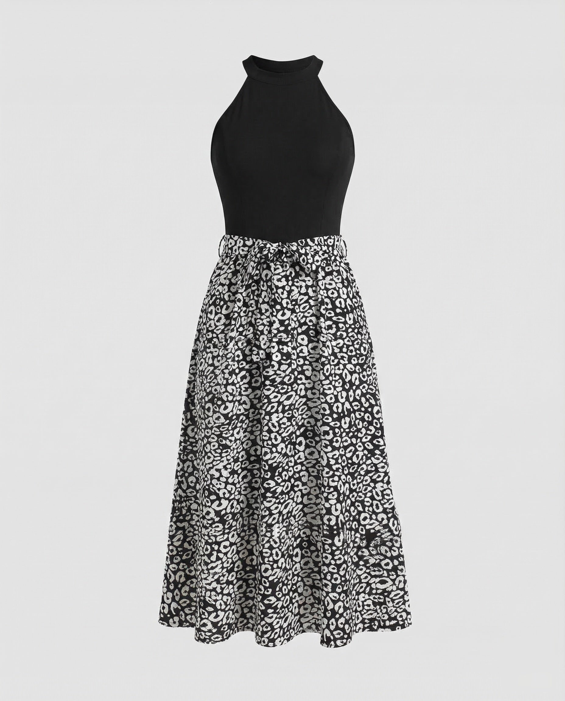 Leisure dress women halter midi dress-Fashion Glam