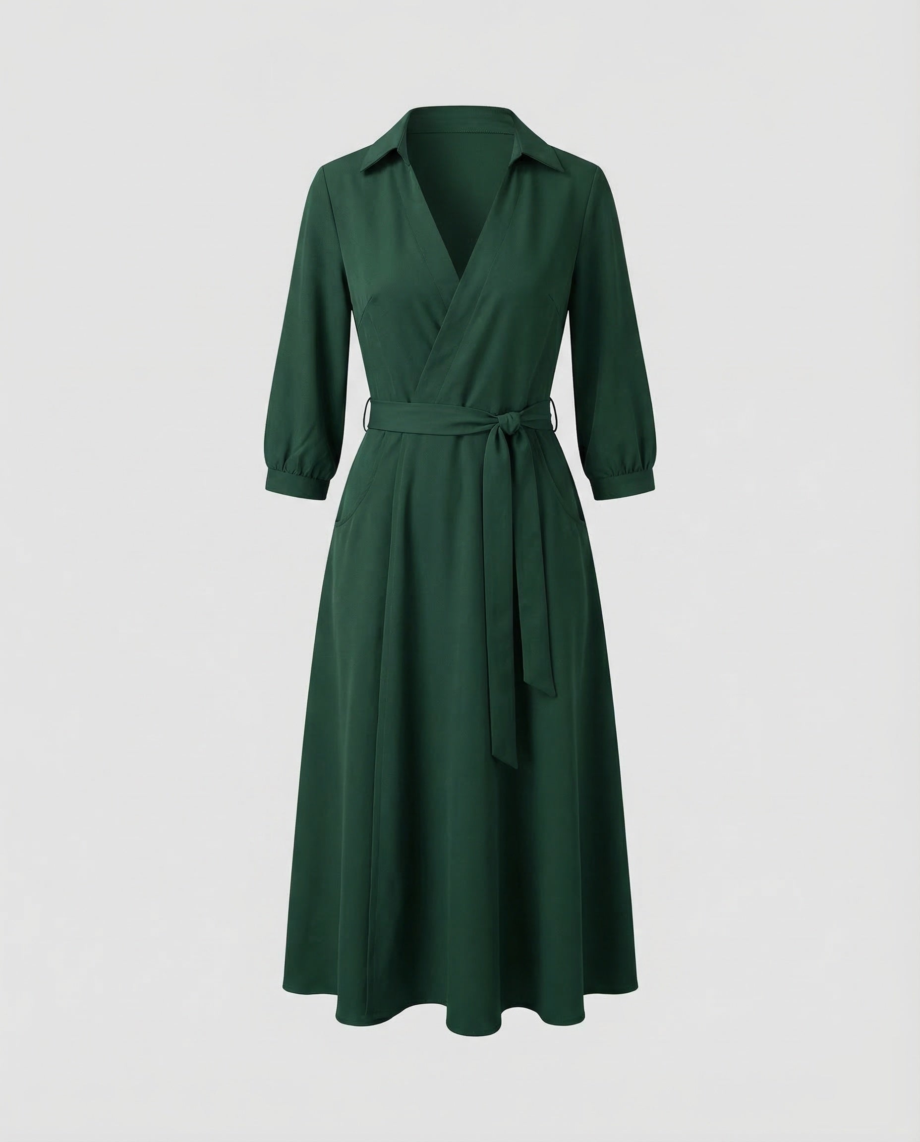 Leisure dress women wrap blouse dress-Fashion Glam