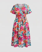 Leisure dress women's midi dress kimono-Fashion Glam