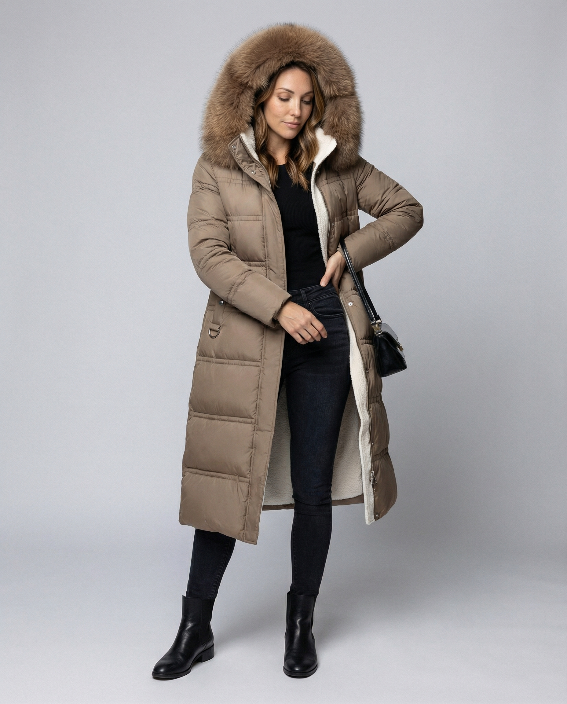 Long quilted coat women's winter-Fashion Glam