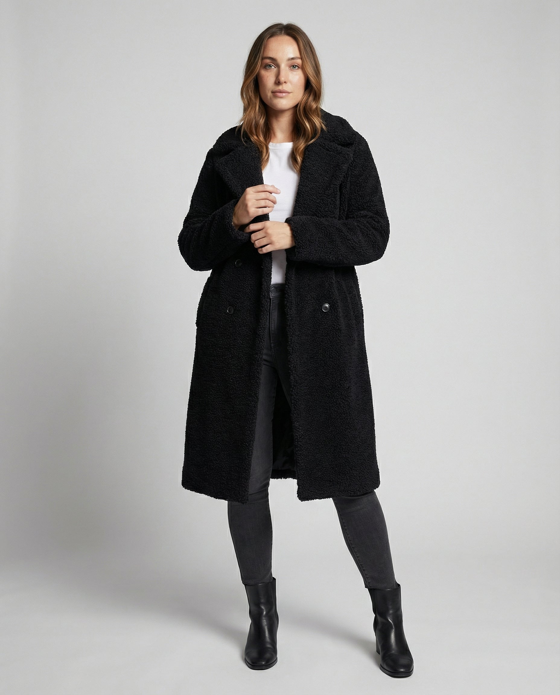 Long Teddy Coat Women-Fashion Glam