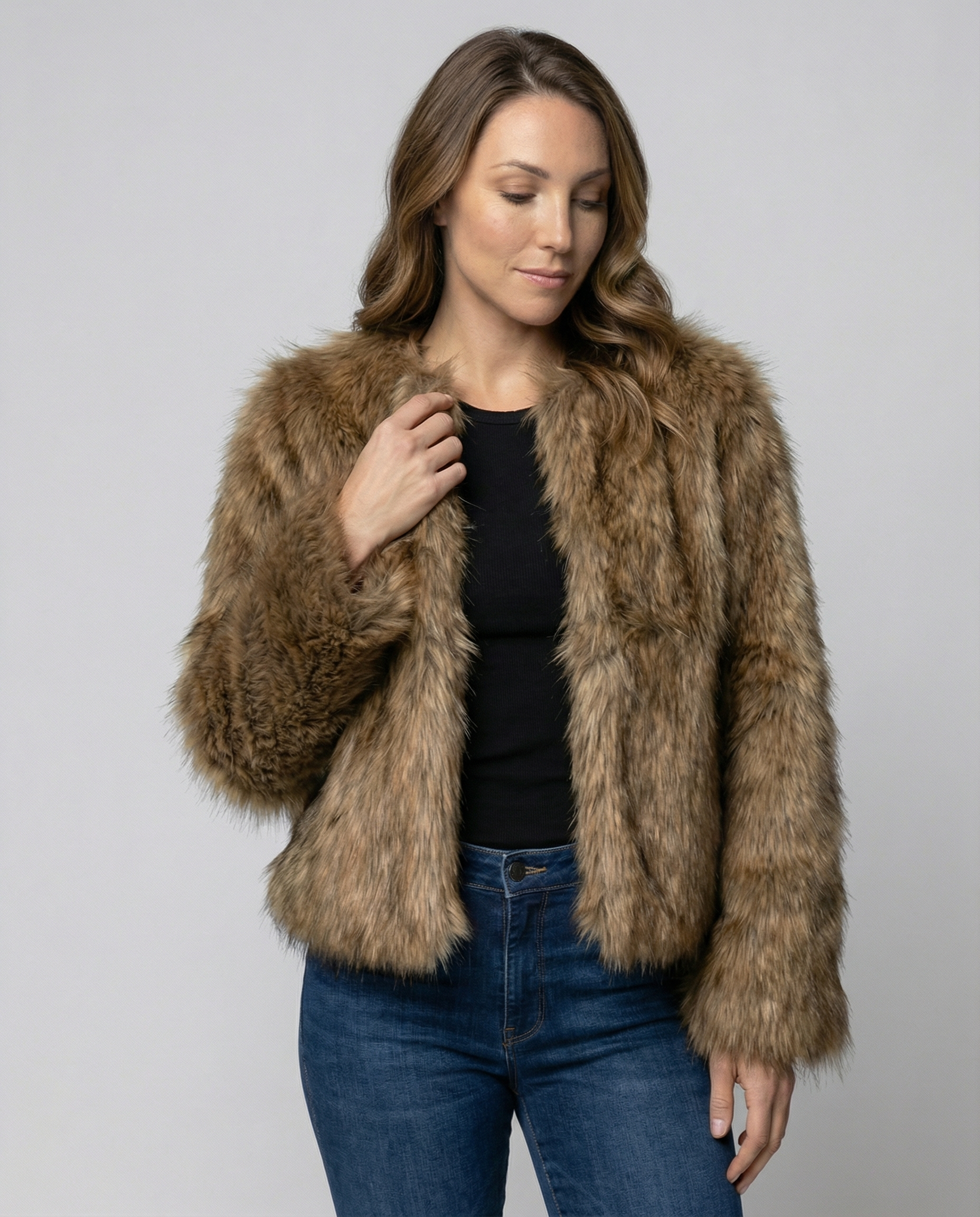 Luxurious Plush Winter Coat Women-Fashion Glam