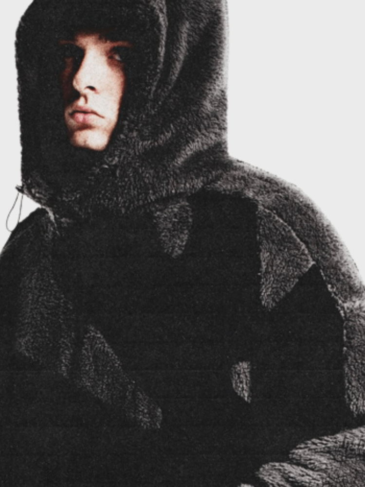 Fashion Glam | Men's Hooded Zip-Up Warm Fleece Jacket