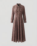 Maxi dress ladies bow collar-Fashion Glam