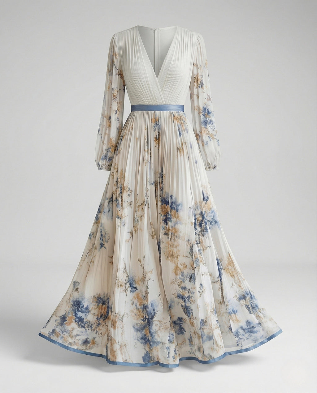 Maxi dress summer women chiffon pleated-Fashion Glam