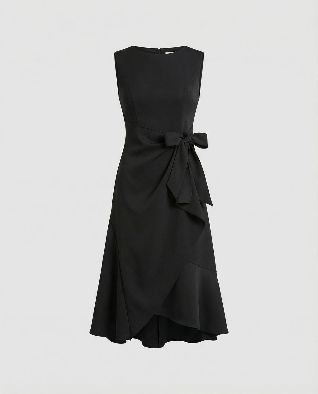 Midi dress ladies sleeveless with ruffle-Fashion Glam