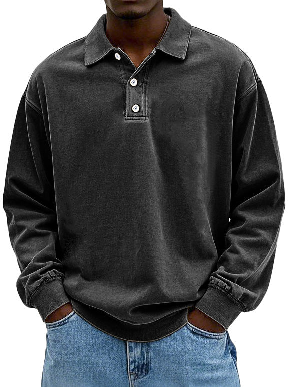 JAMES – CLASSIC RELAXED POLO SWEATSHIRT