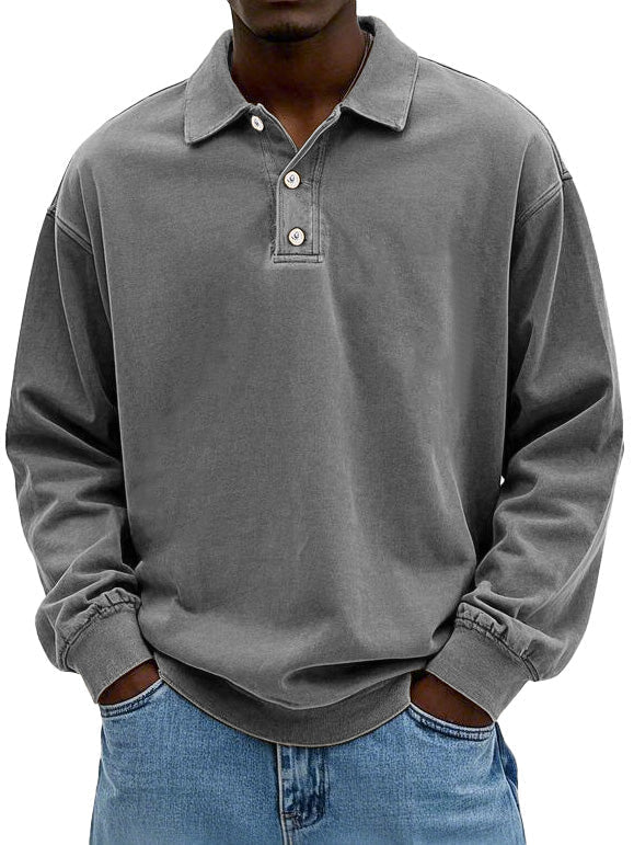 JAMES – CLASSIC RELAXED POLO SWEATSHIRT