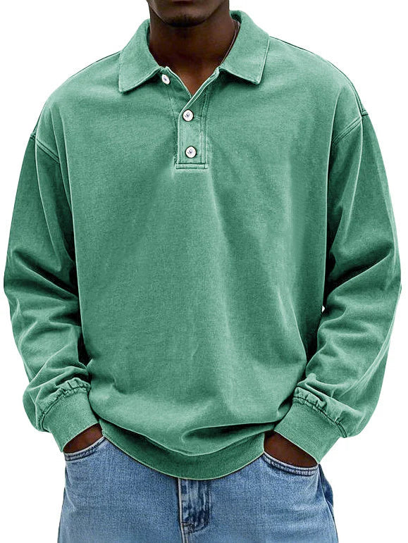 JAMES – CLASSIC RELAXED POLO SWEATSHIRT