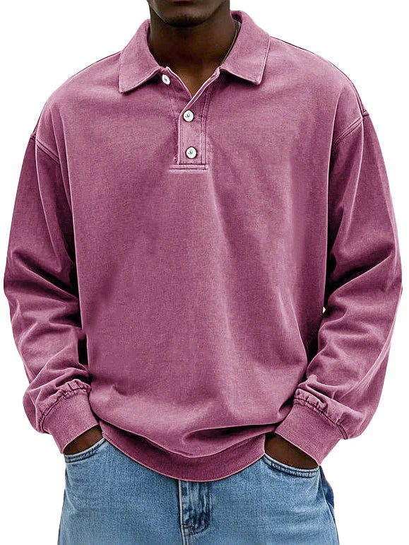 JAMES – CLASSIC RELAXED POLO SWEATSHIRT