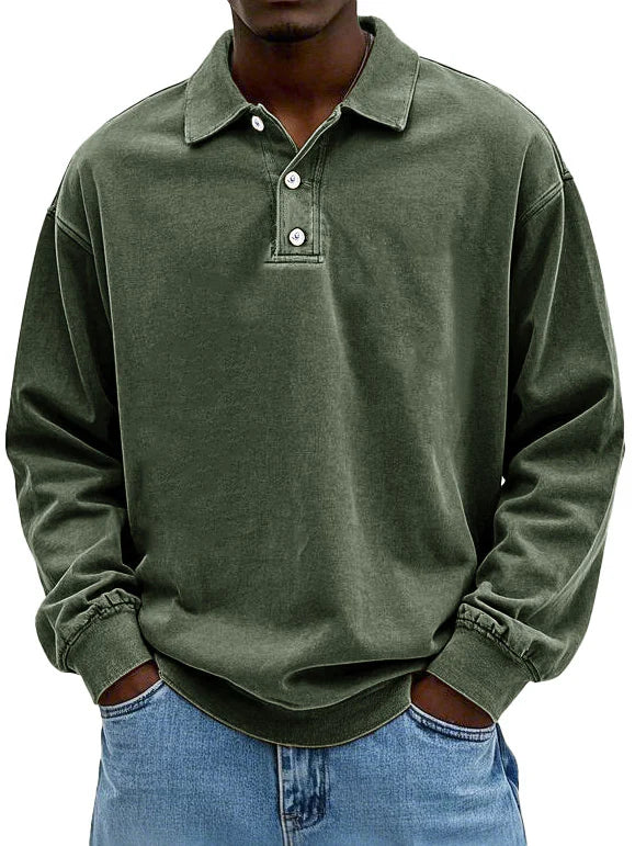 JAMES – CLASSIC RELAXED POLO SWEATSHIRT