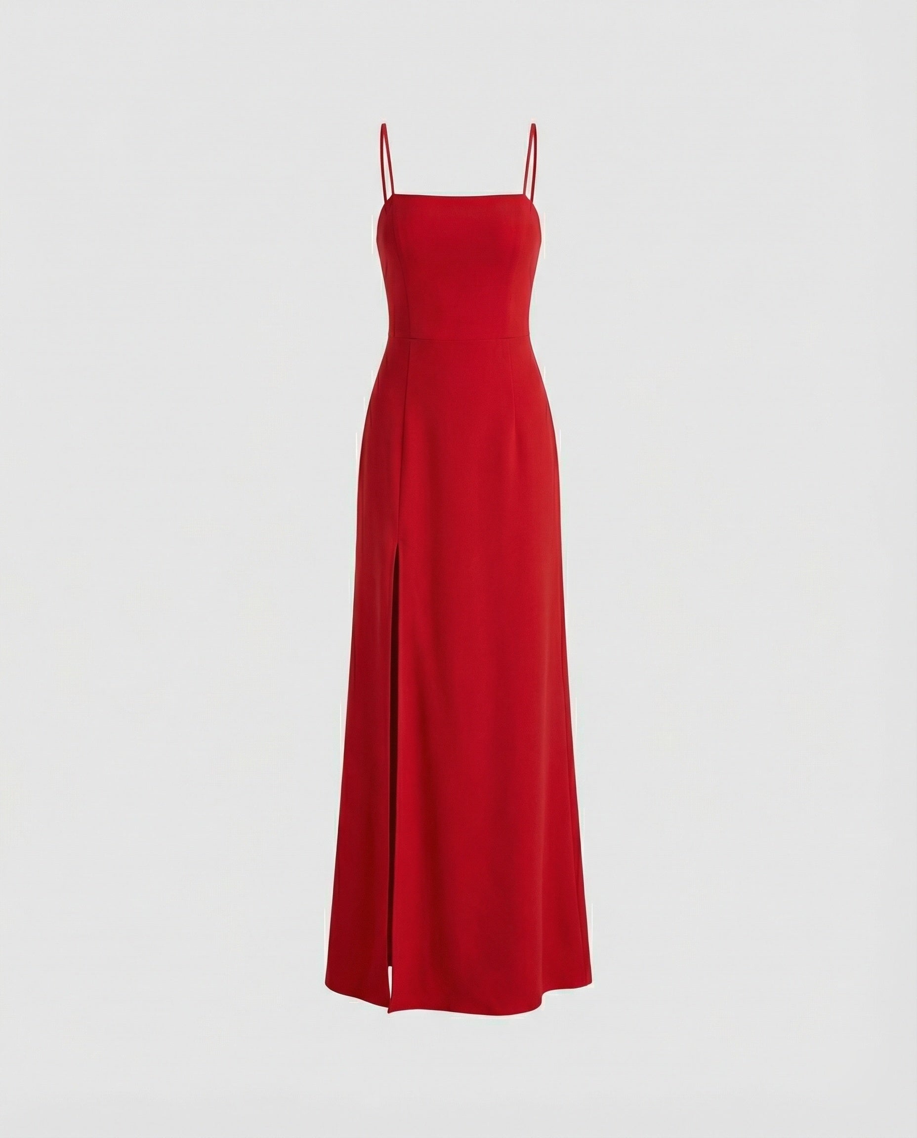 Women Elegant Evening Dress with Flowing Skirt and Deep Slit