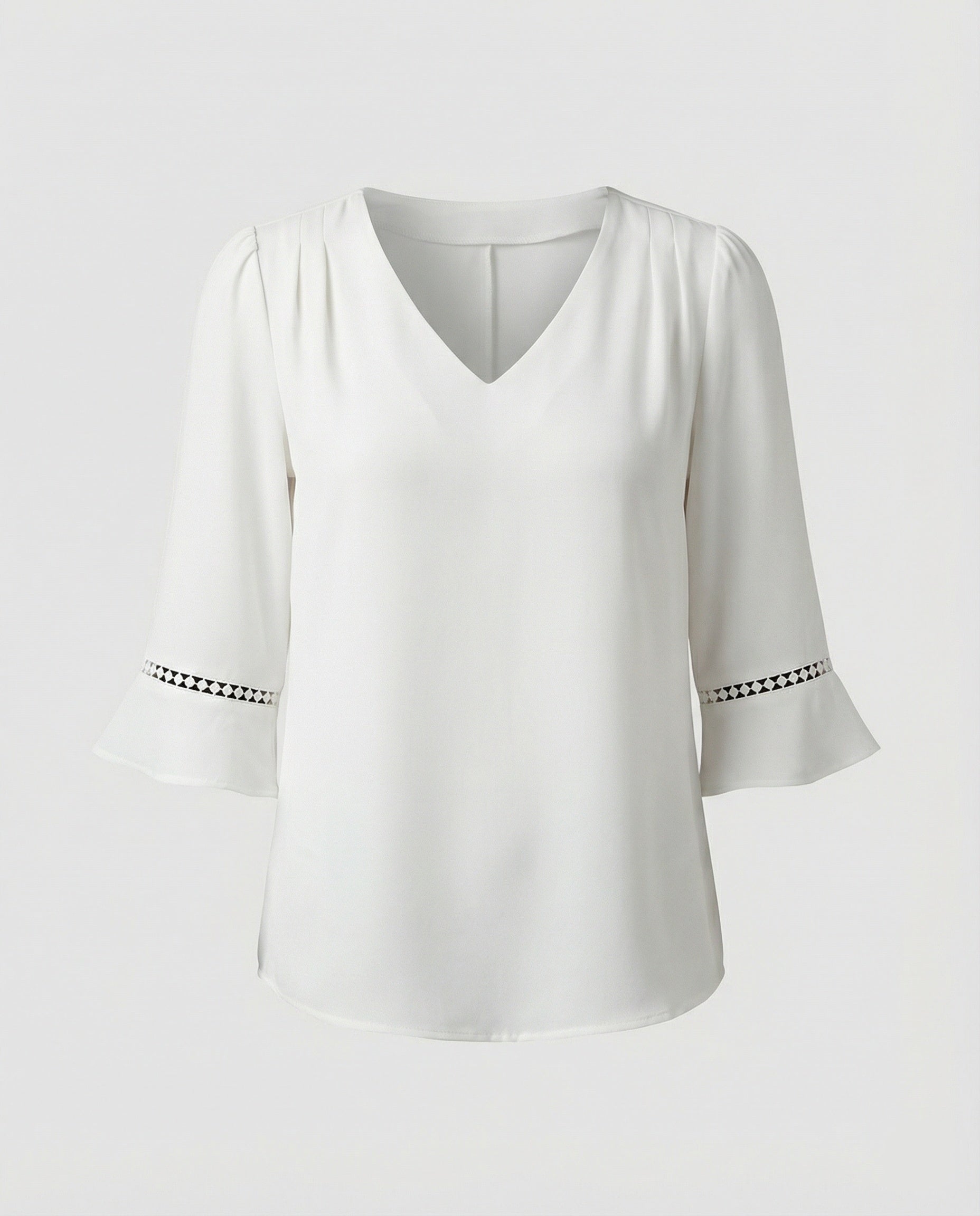 Women's Blouse Top Women's V-Neck Crepe