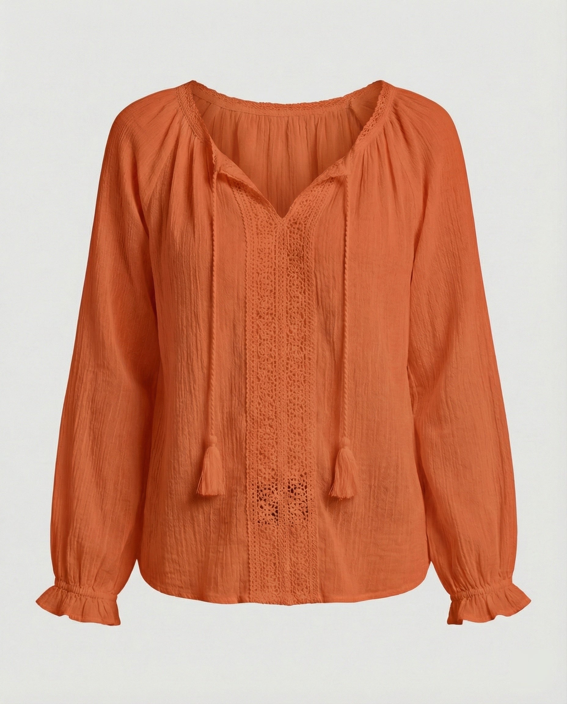 Women Boho Blouse Top with Lace Summer