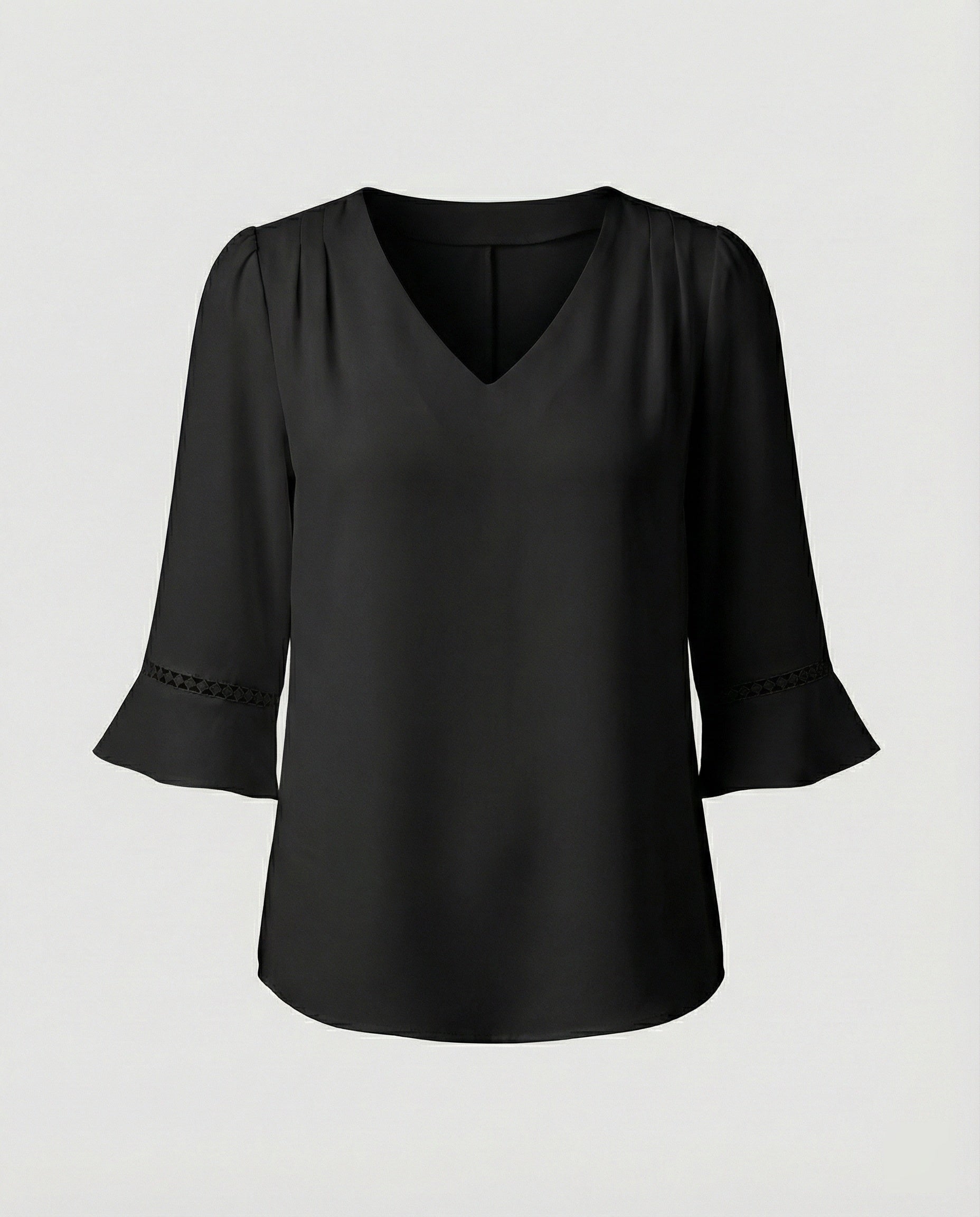 Women's Blouse Top Women's V-Neck Crepe