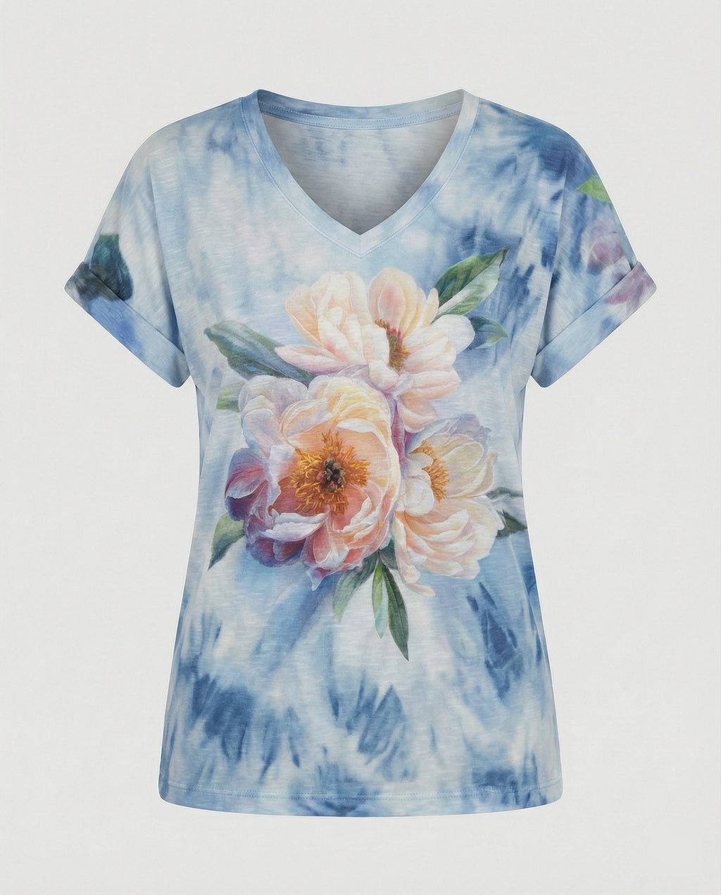 Blouses Tunic V-Neck Women Floral