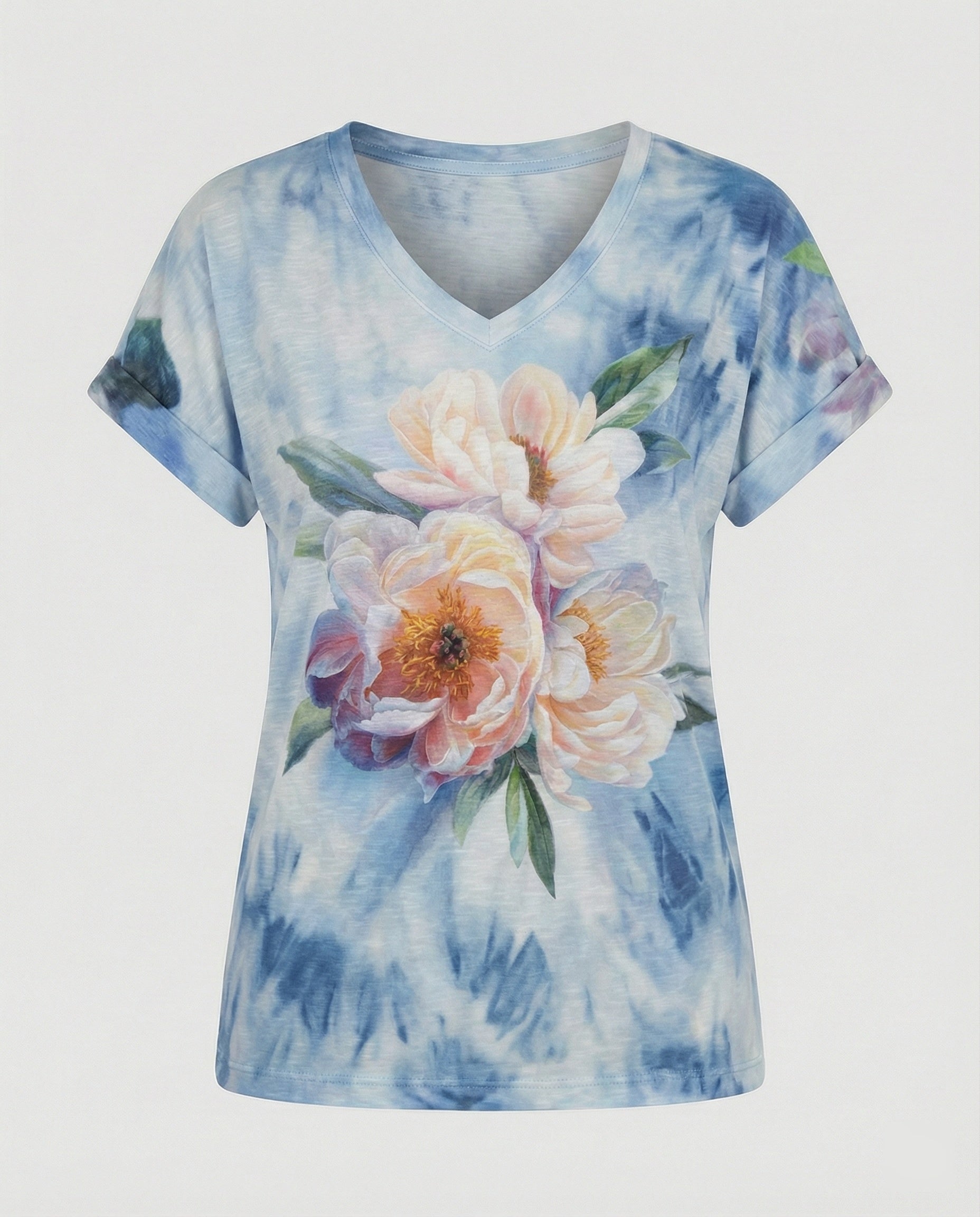 Blouses Tunic V-Neck Women Floral