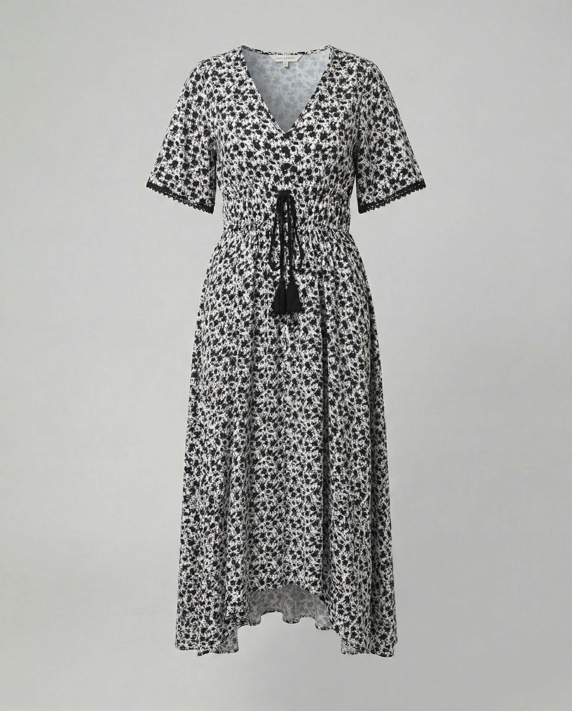 Women's Maxi Dress with Floral Accents