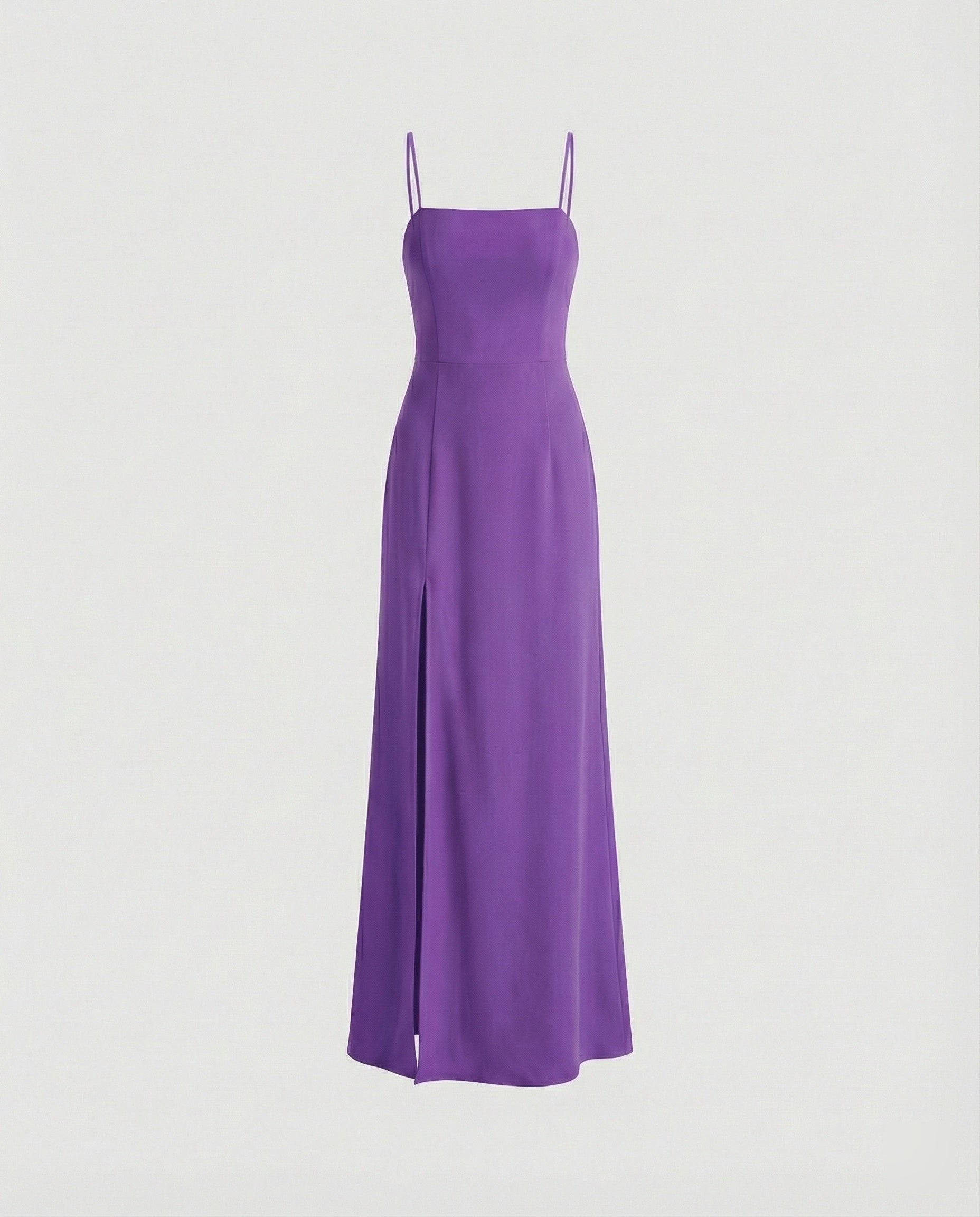 Women Elegant Evening Dress with Flowing Skirt and Deep Slit
