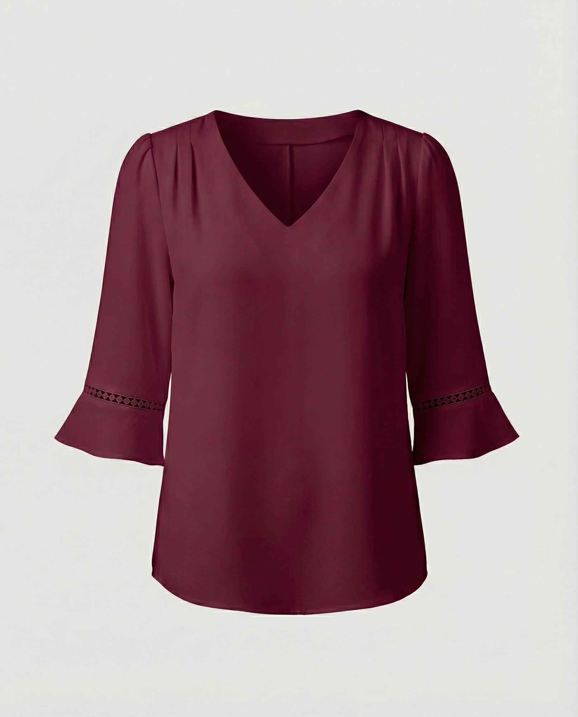 Women's Blouse Top Women's V-Neck Crepe