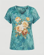 Blouses Tunic V-Neck Women Floral